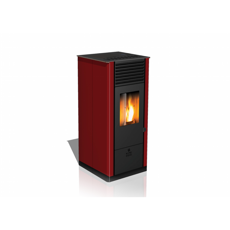 Poêle home staging en carton rouge de 45 cm - NaturDesign