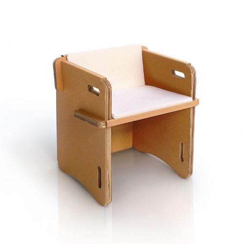 Sedia in cartone con braccioli 'Taviela'