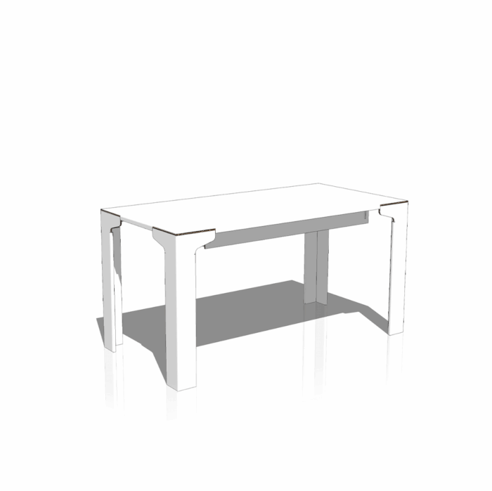 Tavolo in cartone per allestimenti Home Staging