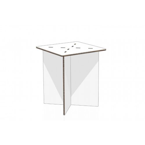 Tavolo quadrato in cartone per cucine home staging