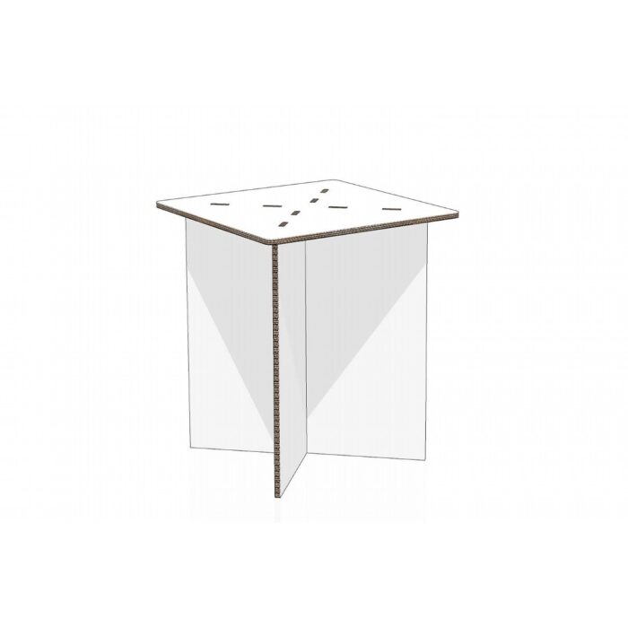 Tavolo quadrato in cartone per cucine home staging