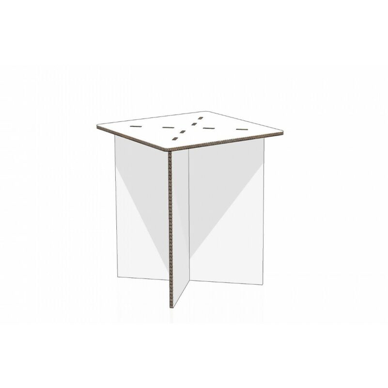 Tavolo quadrato in cartone per cucine home staging