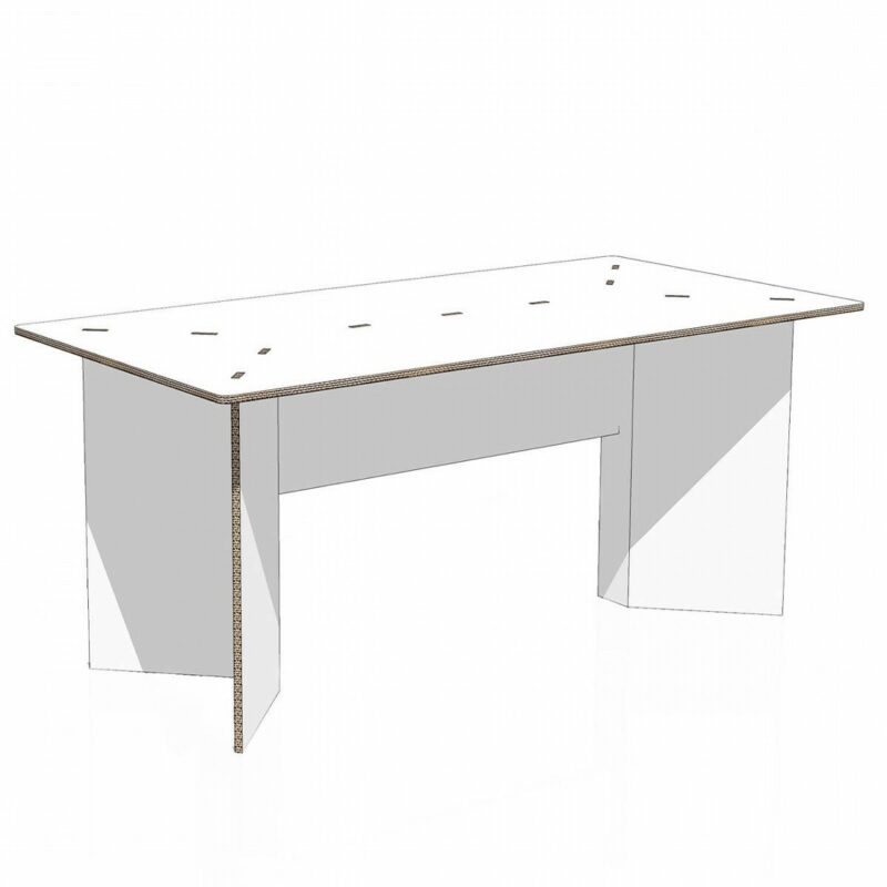 Tavolo maxi rinforzato in cartone per home staging