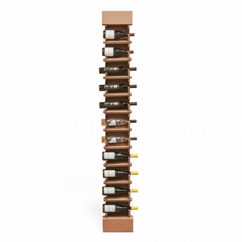 Wall-mounted cardboard bottle holder 'Upia'