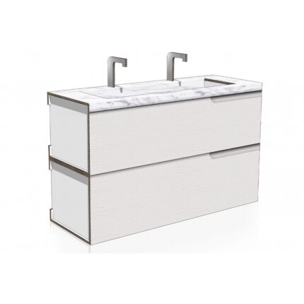 Lavandino grande sovrapposto stampato in cartone home staging