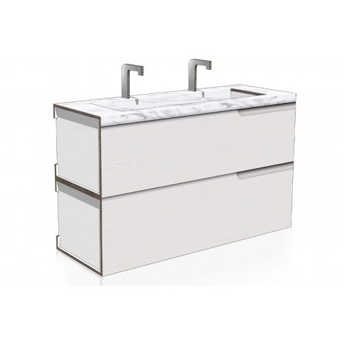 Lavandino grande sovrapposto stampato in cartone home staging