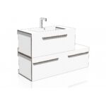 Lavandino sovrapposto in cartone home staging