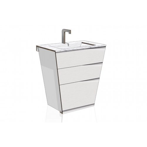 Lavandino moderno stampato in cartone per arredi home staging