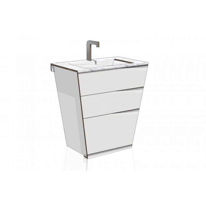 Lavandino moderno stampato in cartone per arredi home staging Lavandino moderno stampato in cartone per arredi home staging