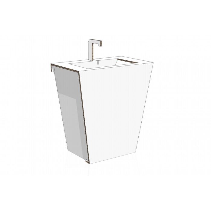 Lavandino moderno in cartone home staging Lavandino moderno in cartone home staging