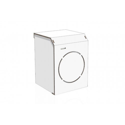 Lavatrice in cartone per home staging