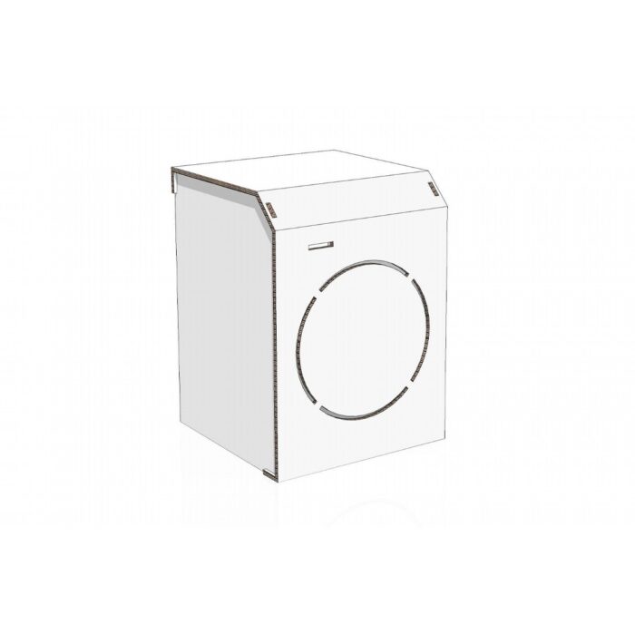 Lavatrice in cartone per home staging Lavatrice in cartone per home staging