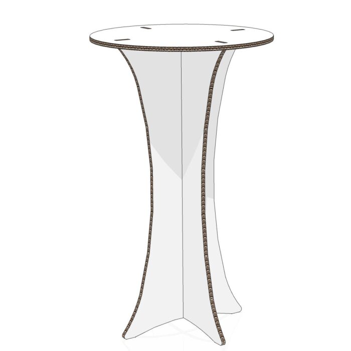 Tavolino alto circolare in cartone per arredi Home Staging Tavolino alto circolare in cartone per arredi Home Staging