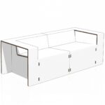 Divanetto in cartone per home staging - NaturDesign