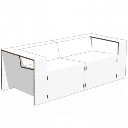 Divanetto in cartone per home staging - NaturDesign