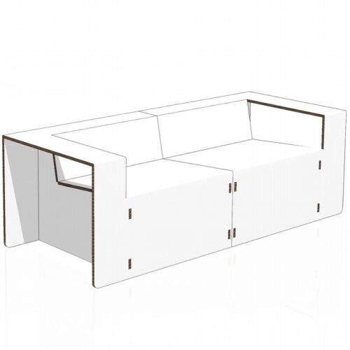 Sofa aus Pappe für Home Staging - NaturDesign