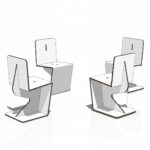 Sedie moderne in cartone per Home Staging