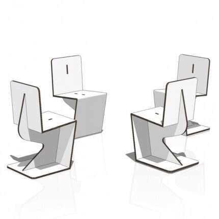 Sedie moderne in cartone per Home Staging