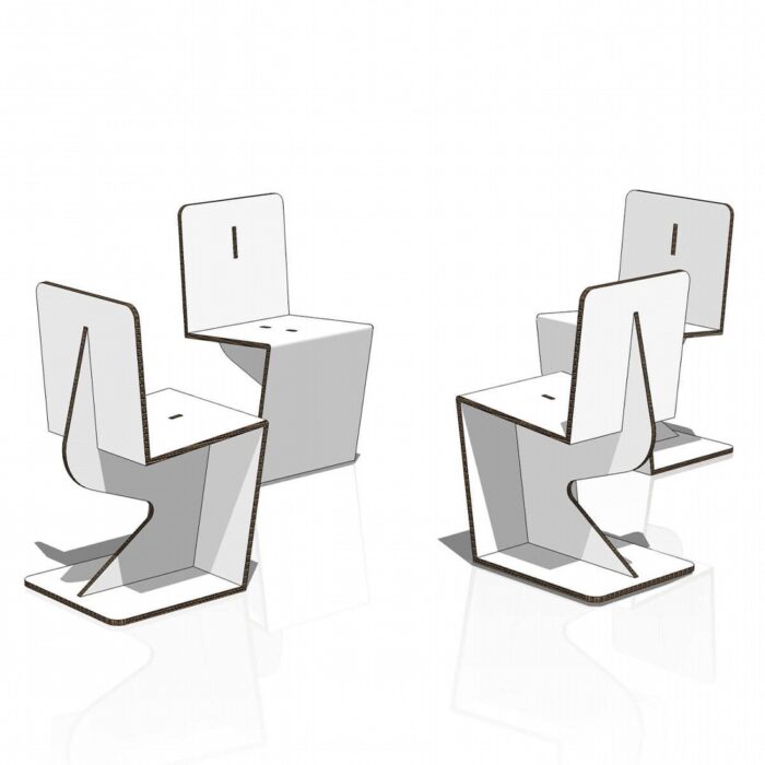 Sedie moderne in cartone per Home Staging Sedie moderne in cartone per Home Staging