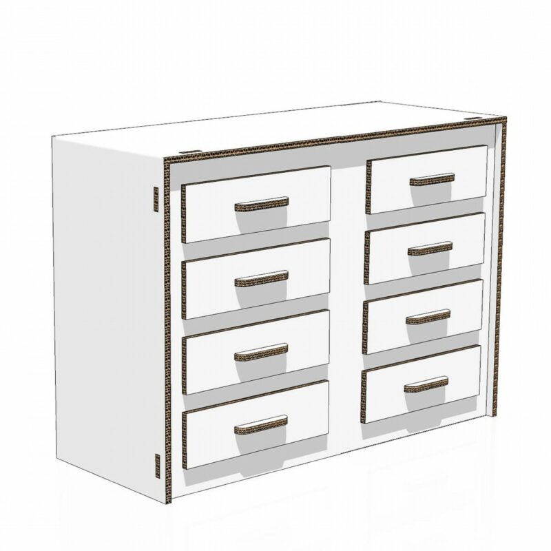 Cassettiera in cartone 100 cm Home Staging