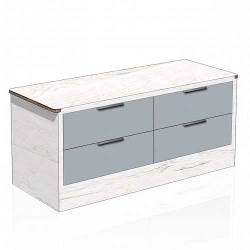 Cardboard printed TV cabinet for Home Staging furniture