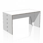 150 cm Schreibtisch aus Pappe für Home Staging - NaturDesign