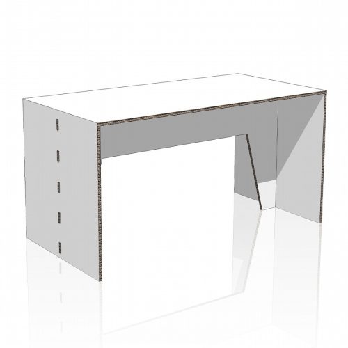 Scrivania 150 cm in cartone per home staging - NaturDesign