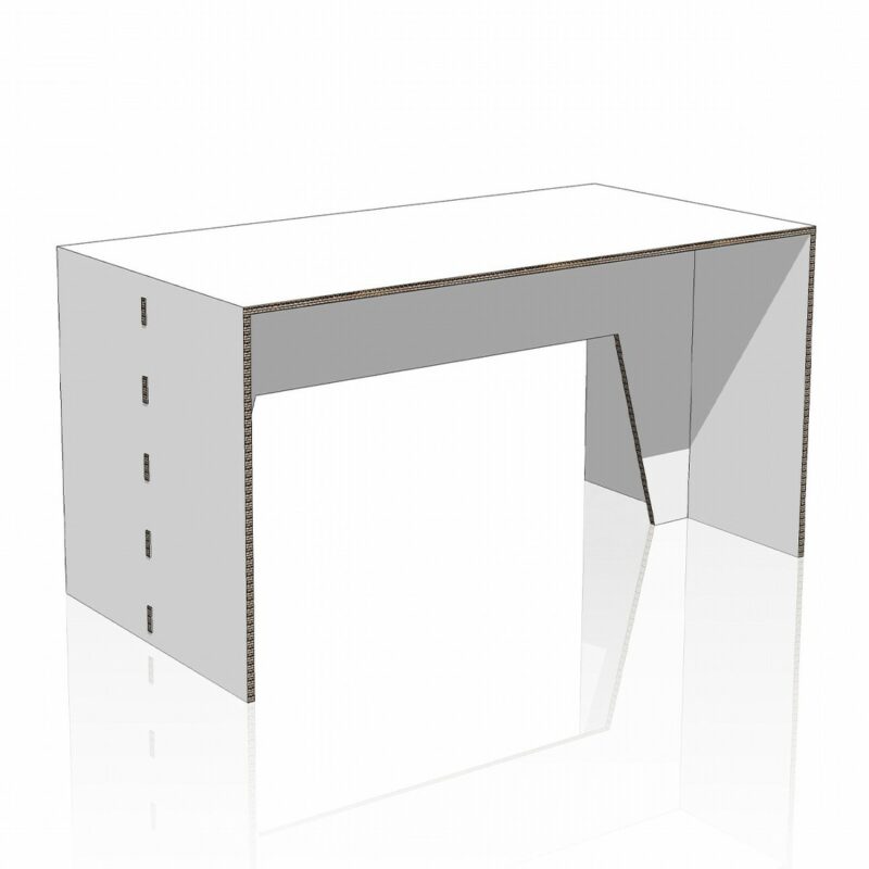 Bureau en carton 150 cm pour le home staging - NaturDesign