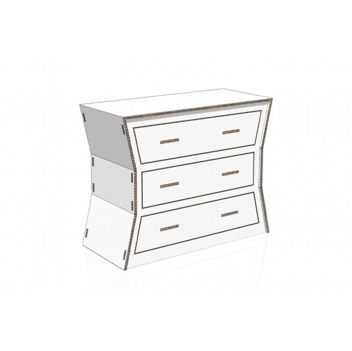 Comò intagliato in cartone per home staging- NaturDesign Comò intagliato in cartone per home staging- NaturDesign