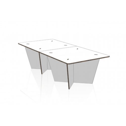 Letto singolo in cartone per home staging