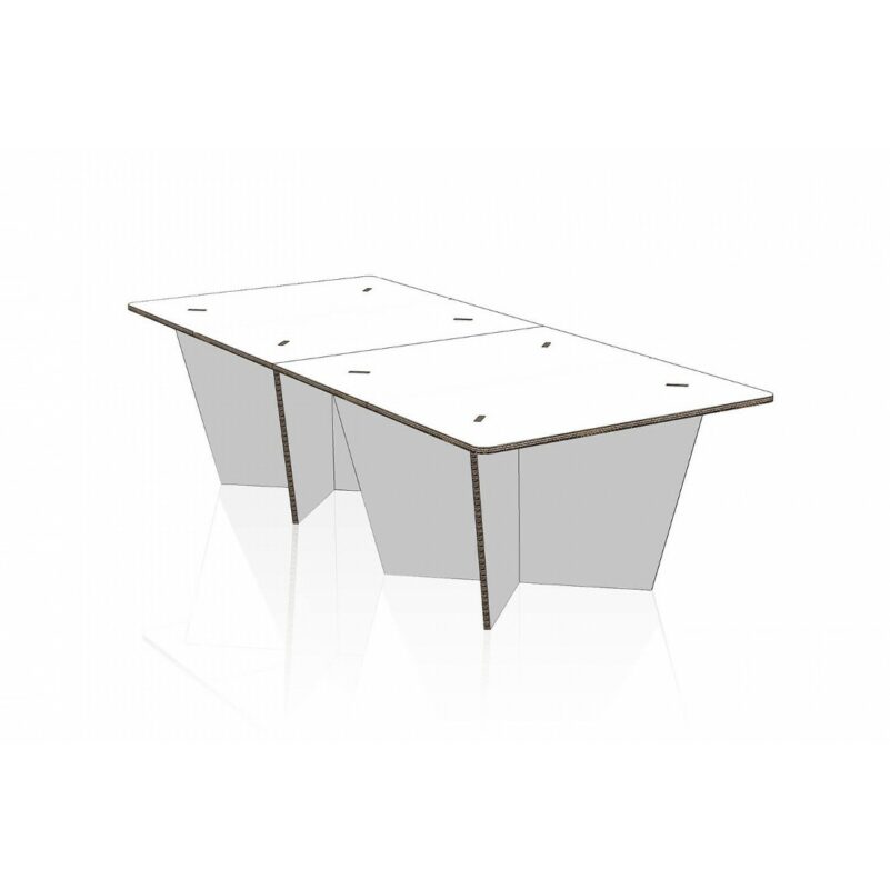 Letto singolo in cartone per home staging