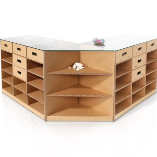 bancone in cartone componibile e modulare- Erpice L