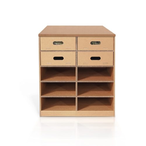 bancone in cartone componibile a due moduli -Erpice LC