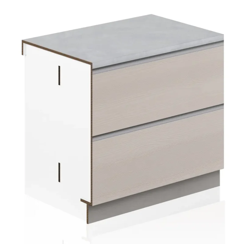 Cardboard drawer base module