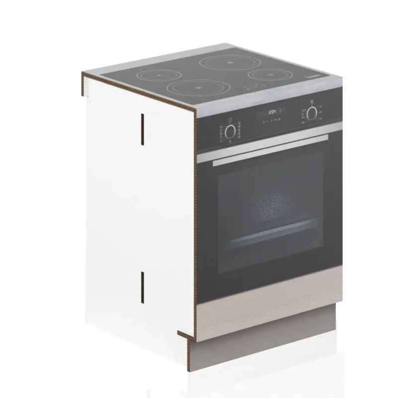 Oven and stove module in cardboard