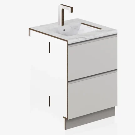 base lavandino in cartone
