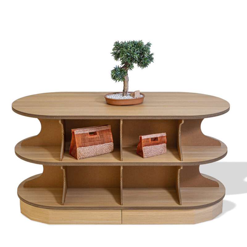 Espositore in cartone per centro stanza 'Berta C'