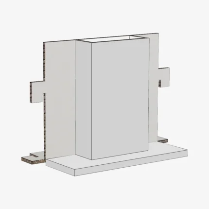 Aufsteckbare Haube aus Pappe