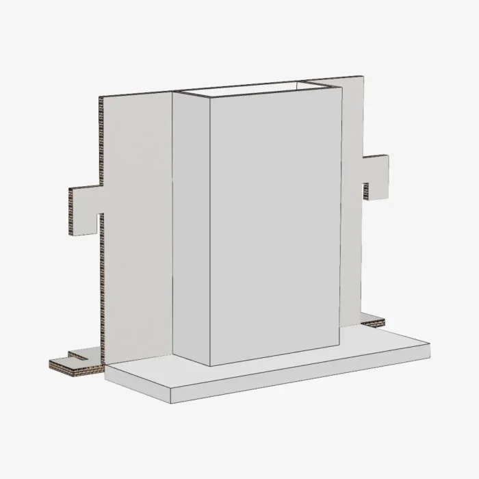 Aufsteckbare Haube aus Pappe