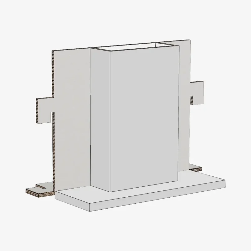 Aufsteckbare Haube aus Pappe