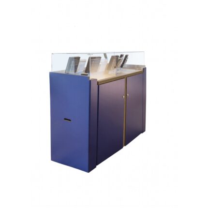 Présentoir en carton avec vitrine 'Molina'