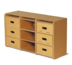 Cassettiera in cartone con vani e cassetti 'Messi 3'