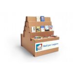 Espositore in cartone per librerie 'Dosso'