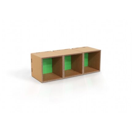 Modular cardboard bookcase 'Lifi I'