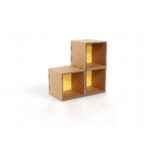 Bookcase with modular cardboard modules 'Lifi L