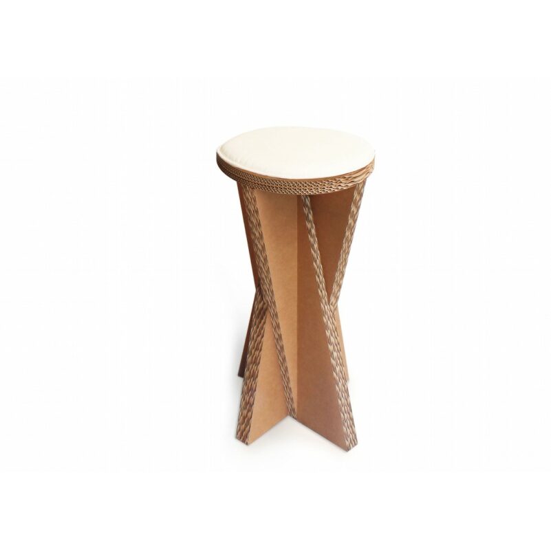 High cross cardboard stool 'Ortles S Plus'