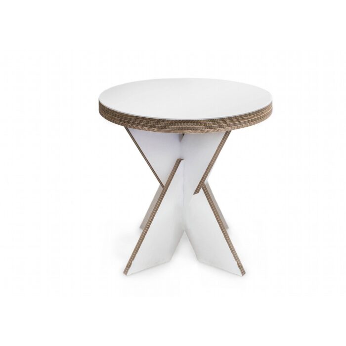 Tavolino in cartone con base ad incrocio 'Ortles'