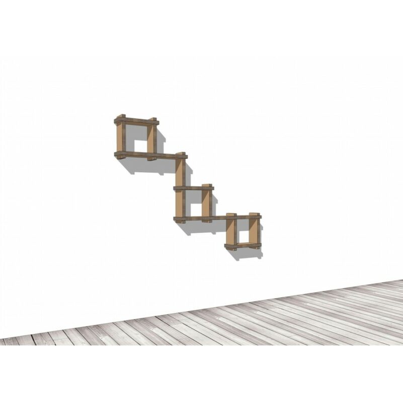 Libreria in cartone a muro modulare 'Sea Z'