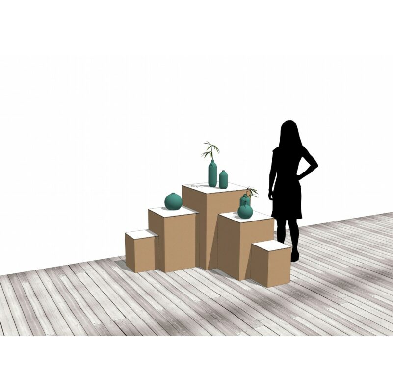 Composizione cubi in cartone 'Tosa 02'