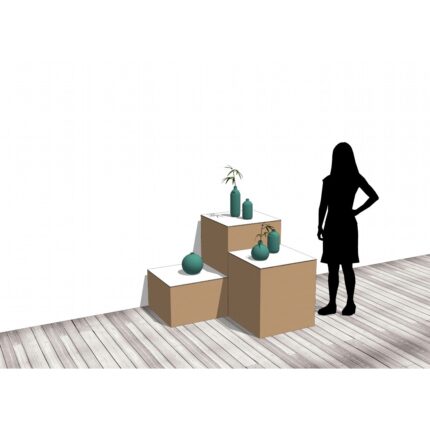 Lineare Karton-Display-Würfel 'Tosa 04'